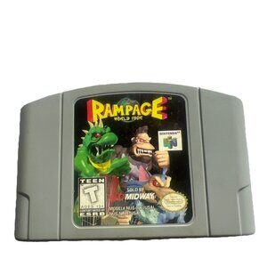 Rampage 2 Universal Tour (Nintendo 64, 1996) N64 Authentic Game Only - Tested